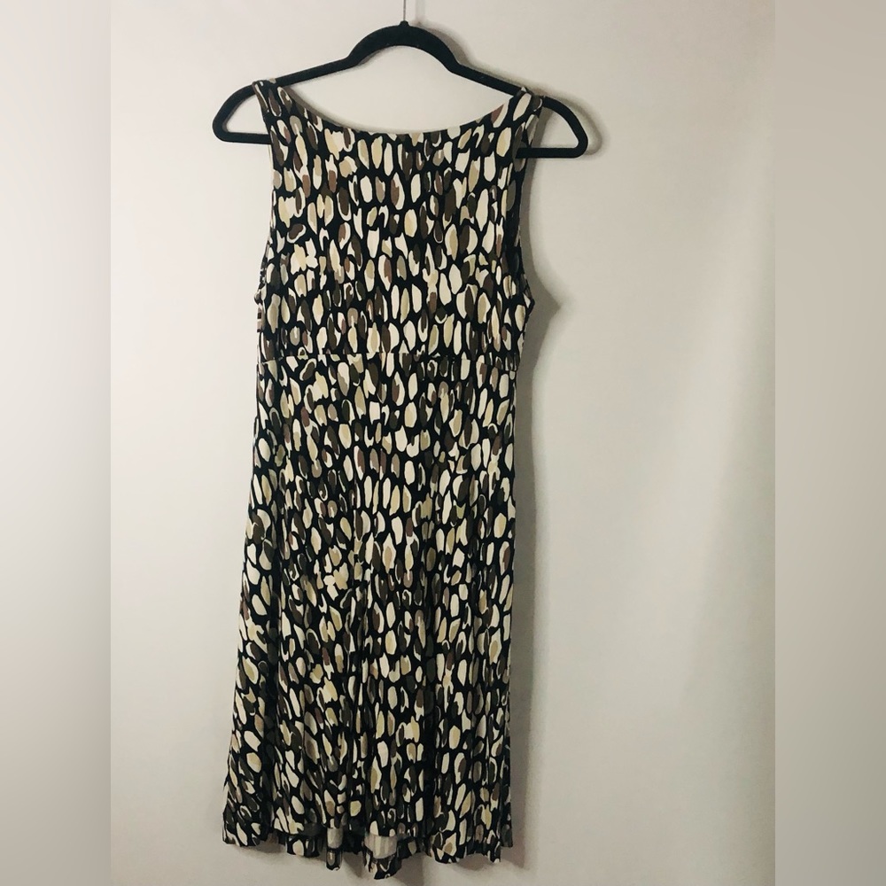 New York & Co. Black/Gray/White Pattern Dress